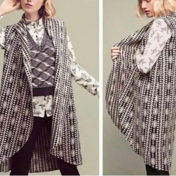 Anthropologie Sweaters - Anthropologie MOTH Jacquard Cardigan Duster Vest